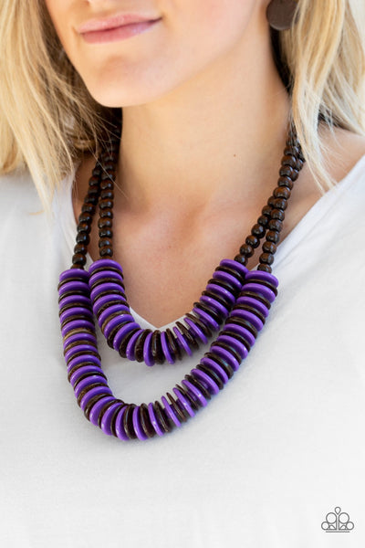 Paparazzi Necklace - Dominican Disco - Purple - SHOPBLINGINGPRETTY