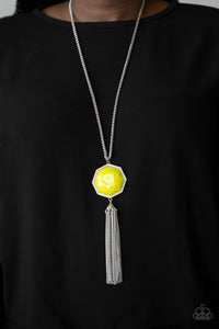 Paparazzi Necklaces - Prismatically Polygon - Yellow