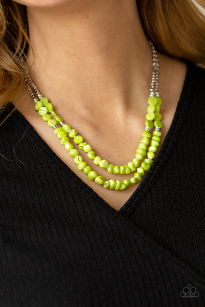 Paparazzi Necklaces -  Staycation Status - Green