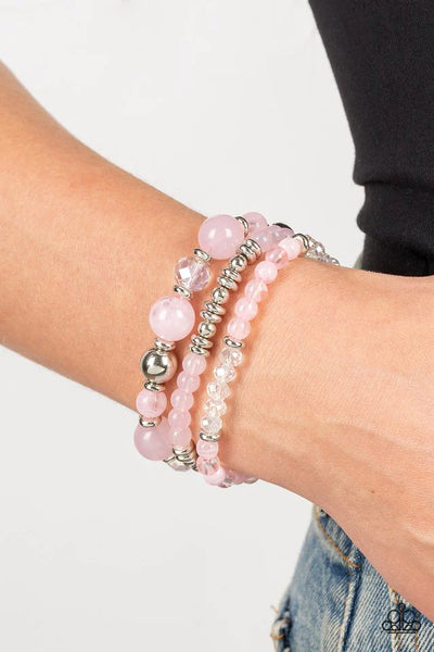 Paparazzi Bracelets - Shoreside Stroll - Pink