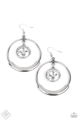 Paparazzi Earrings  - Urban Echo - White