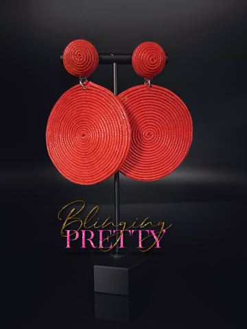 Paparazzi Earrings-  Circulate The Room - Red