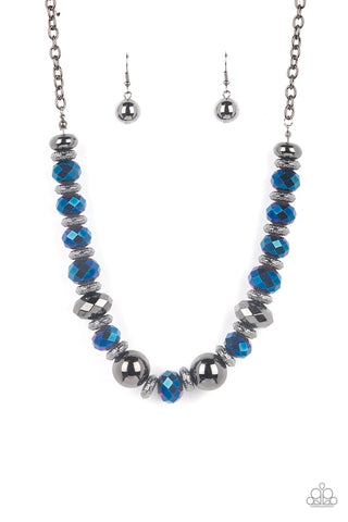 Paparazzi Necklace - Interstellar Influencer - Blue (May 2022 Life Of The Party)