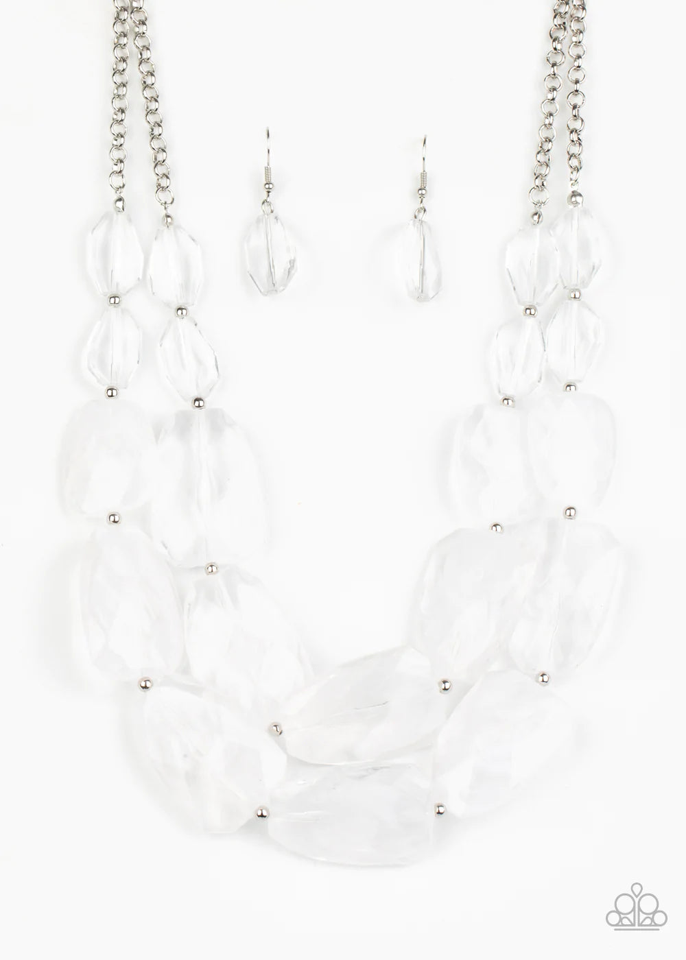 Paparazzi Necklace- Gives Me Chills - White