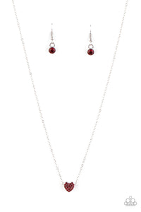 Paparazzi Necklaces -  Hit Em Where It HEARTS - Red