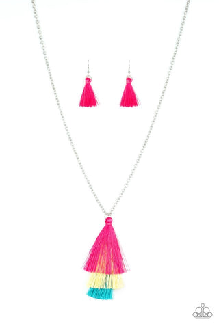 Paparazzi Necklace - Triple The Tassel - Multi - SHOPBLINGINGPRETTY