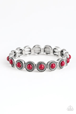 Paparazzi Bracelet- Globetrotter Goals - Red - SHOPBLINGINGPRETTY