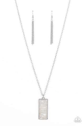 Paparazzi Necklace -  Retro Rock Collection - White