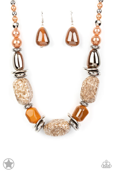 Paparazzi Necklace- In Good Glazes - Peach (Blockbuster)