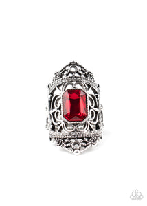 Paparazzi Ring -  Undefinable Dazzle - Red (January 2021 Life Of The Party)