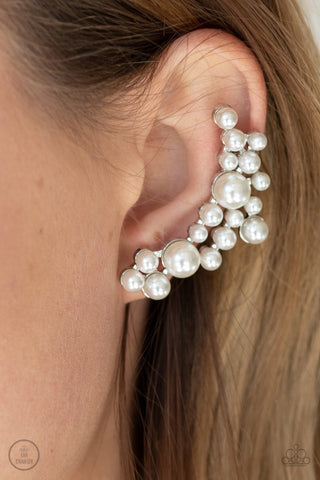 Paparazzi Earrings- Metro Makeover - White
