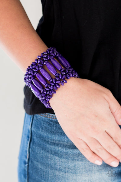 Paparazzi Bracelet - Barbados Beach Club - Purple - SHOPBLINGINGPRETTY