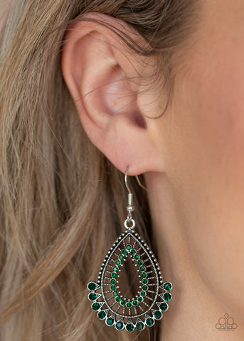 Paparazzi Earrings - Castle Collection - Green