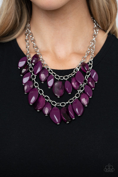 Paparazzi Necklaces -  Palm Beach Beauty - Purple