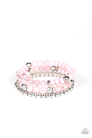 Paparazzi Bracelet - Sugary Shimmer - Pink - SHOPBLINGINGPRETTY