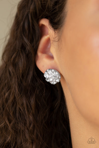 Paparazzi Earrings - Diamond Daze - White