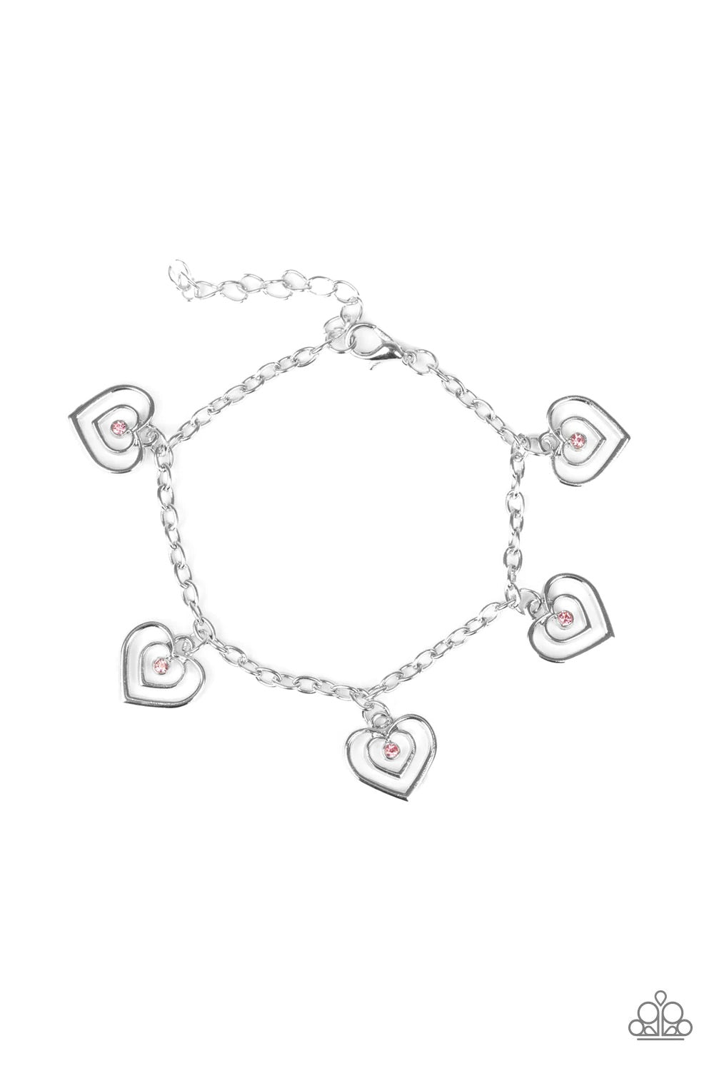 Paparazzi Bracelets - Unbreakable Hearts - Pink