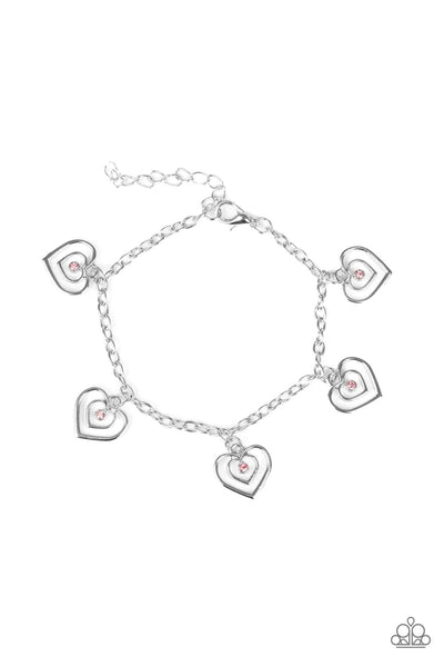 Paparazzi Bracelets - Unbreakable Hearts - Pink