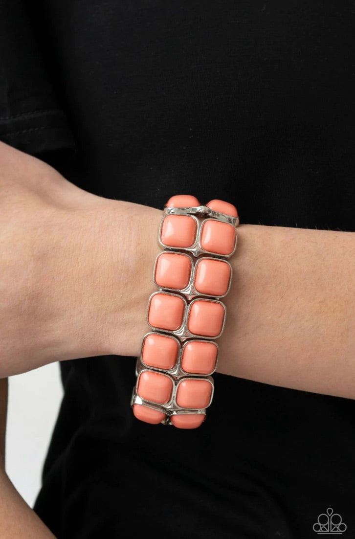 Paparazzi Bracelets - Double The DIVA-ttitude - Orange