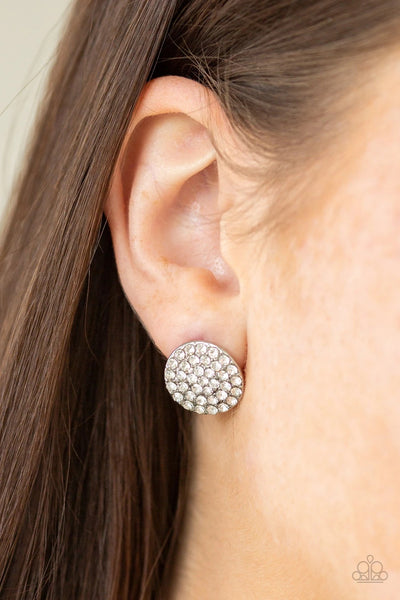 Paparazzi Earrings-  Greatest Of All Time - White