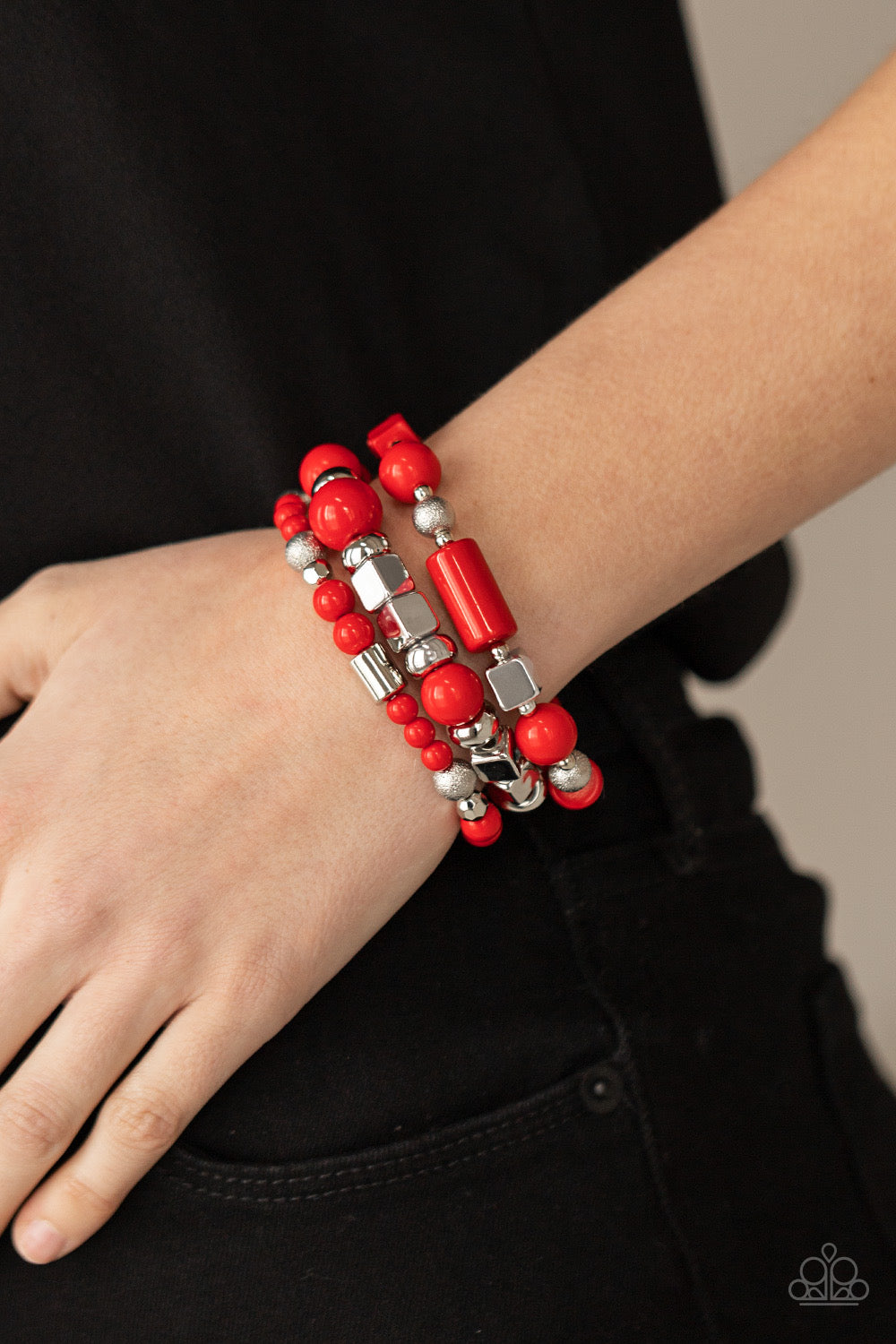 Paparazzi Bracelets - Perfectly Prismatic - Red