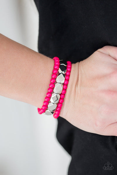 Paparazzi Bracelet - Fiesta Flavor - Pink - SHOPBLINGINGPRETTY