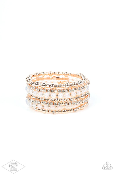 Paparazzi Bracelets - ICE Knowing You - Rose Gold