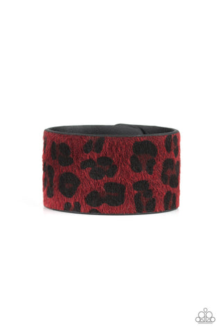 Paparazzi Bracelet -  Cheetah Cabana - Red - SHOPBLINGINGPRETTY