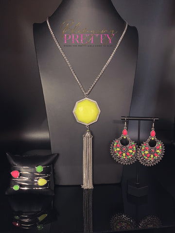 Paparazzi Necklace, Earring & Bracelet Set - multi