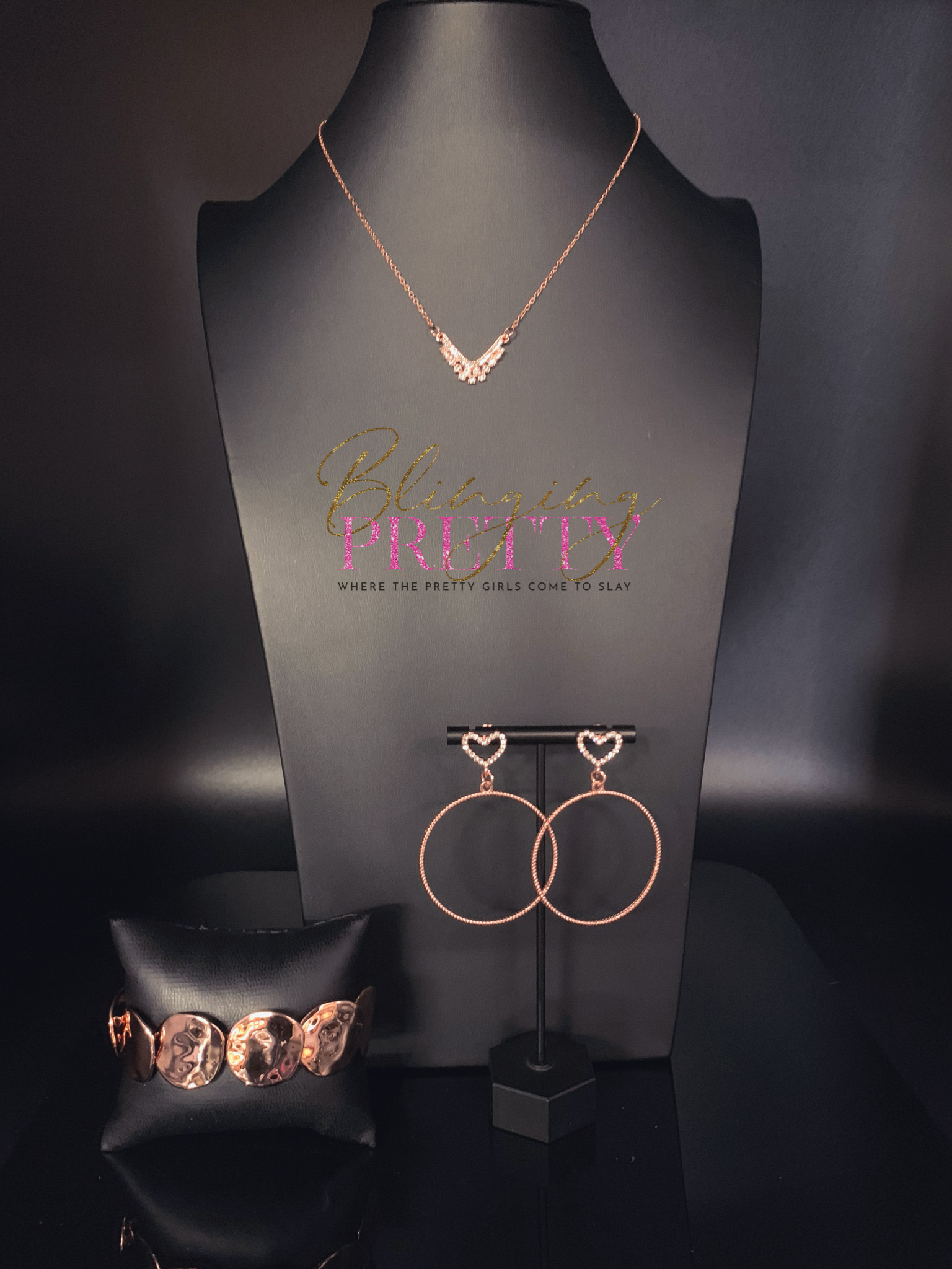 Paparazzi Necklace, Earrings & Bracelets Set - Copper