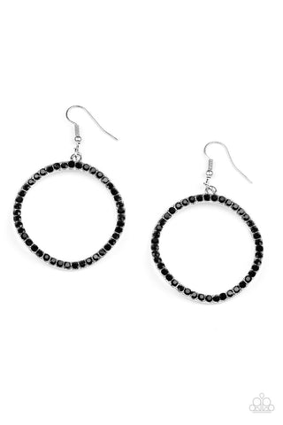 Paparazzi Earrings - Stoppin Traffic - Black - SHOPBLINGINGPRETTY