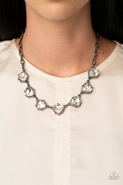 Paparazzi Necklace - Star Quality Sparkle - Black (December 2020 Life Of The Party)