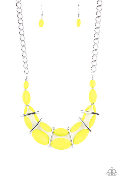 Paparazzi Necklaces - Law Of The Jungle - Yellow - 2020 Convention Exclusives