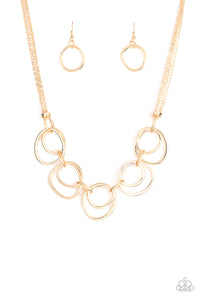 Paparazzi Necklaces  -  Asymmetrical Adornment - Gold