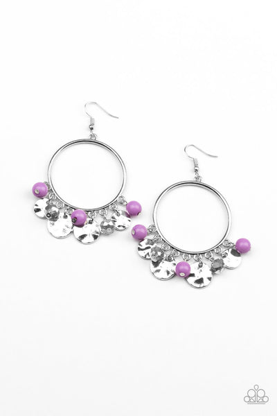 Paparazzi  Earrings - Chroma Chimes - Purple
