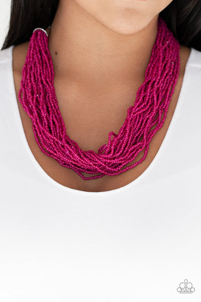 Paparazzi Necklace-  The Show Must CONGO On! - Pink - SHOPBLINGINGPRETTY