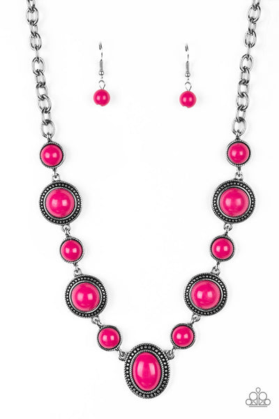 Paparazzi  Necklace -  Voyager Vibes - Pink