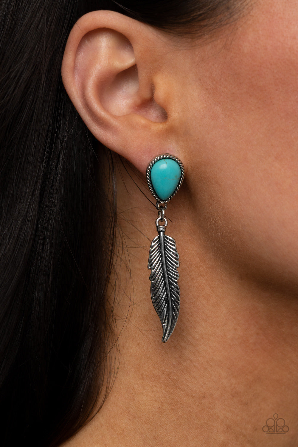 Paparazzi Earrings - Totally Tran-QUILL - Blue