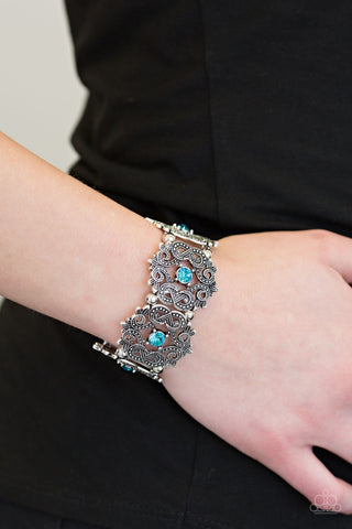 Paparazzi Bracelet- EMPRESS-ive Shimmer - Blue - SHOPBLINGINGPRETTY