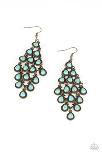 Paparazzi Earrings  - Rural Rainstorms - Brass - 2020 Convention Exclusives