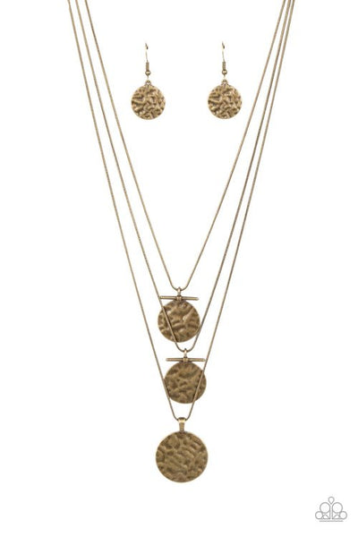 Paparazzi Necklaces - Dizzying Discs - Brass