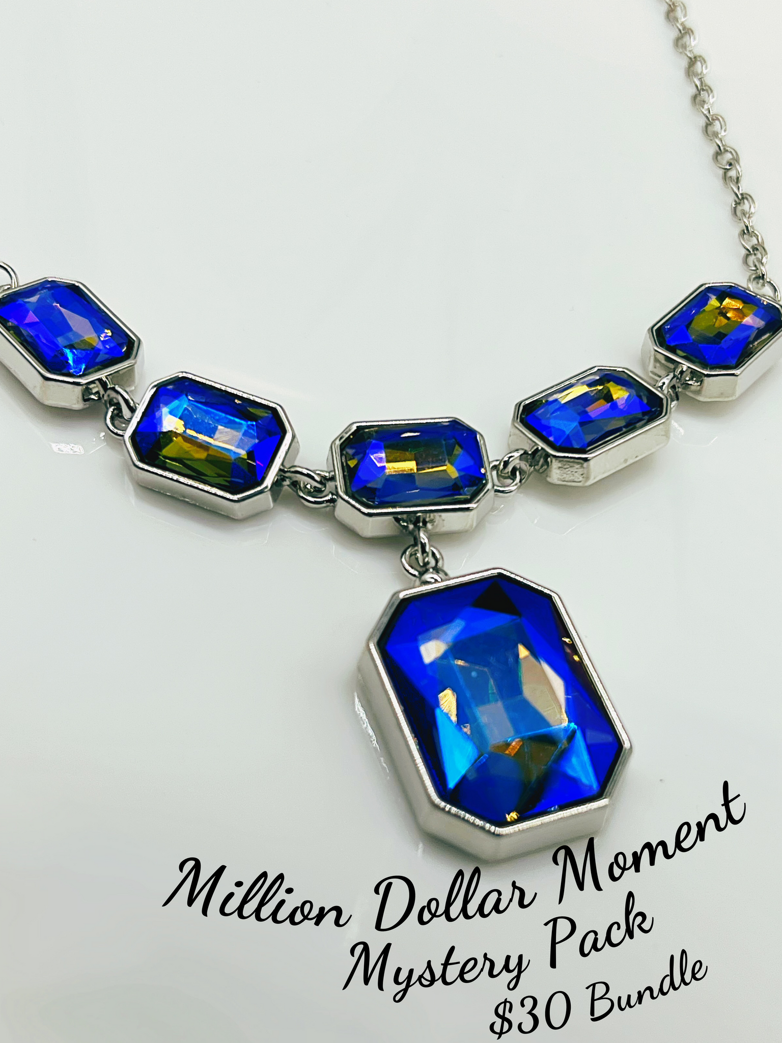 Paparazzi  $30 Bundle!! Million Dollar Moment  - Blue Multi Necklace Plus 5 Exclusive Pieces