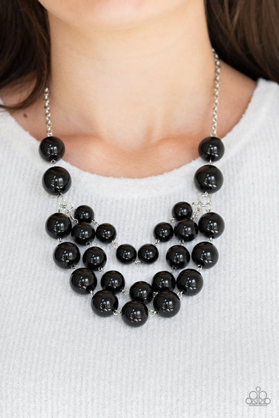 Paparazzi Necklace - Miss Pop-YOU-larity - Black - SHOPBLINGINGPRETTY