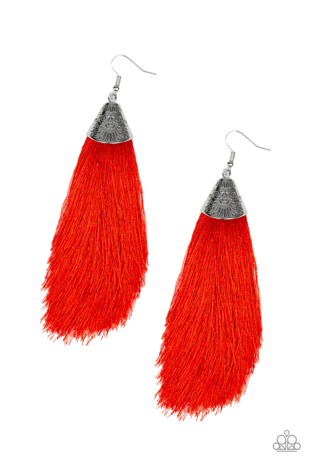 Paparazzi Earrings - Tassel Temptress - Red - SHOPBLINGINGPRETTY