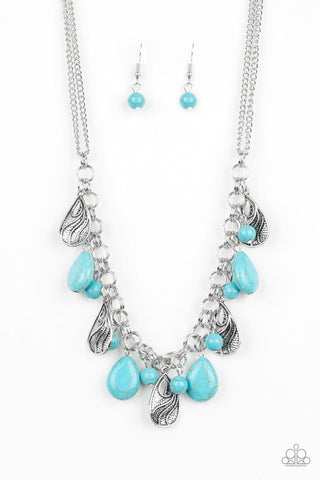 Paparazzi Necklace- Terra Tranquility - Blue - SHOPBLINGINGPRETTY