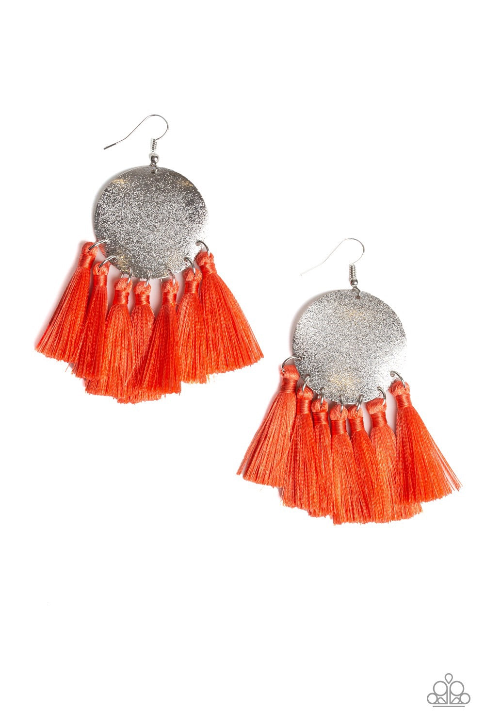 Paparazzi Earrings -  Tassel Tribute - Orange - SHOPBLINGINGPRETTY