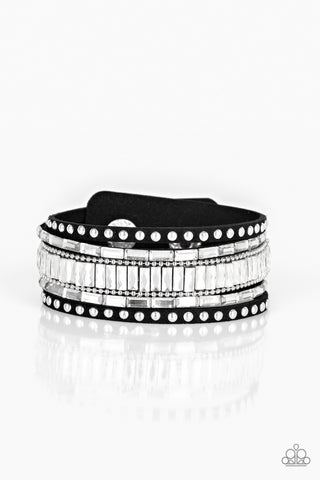 Paparazzi Bracelet- Rock Star Rocker-Black - SHOPBLINGINGPRETTY