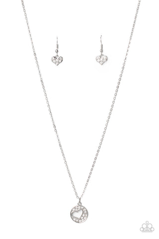 Paparazzi Necklaces - Bare Your Heart - White