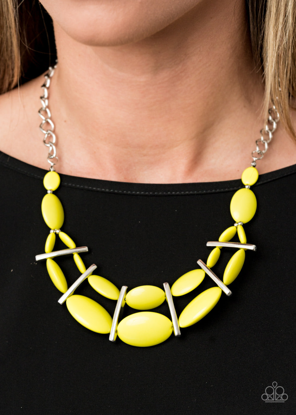 Paparazzi Necklaces - Law Of The Jungle - Yellow - 2020 Convention Exclusives