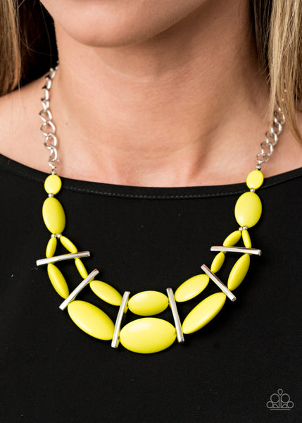 Paparazzi Necklaces - Law Of The Jungle - Yellow - 2020 Convention Exclusives